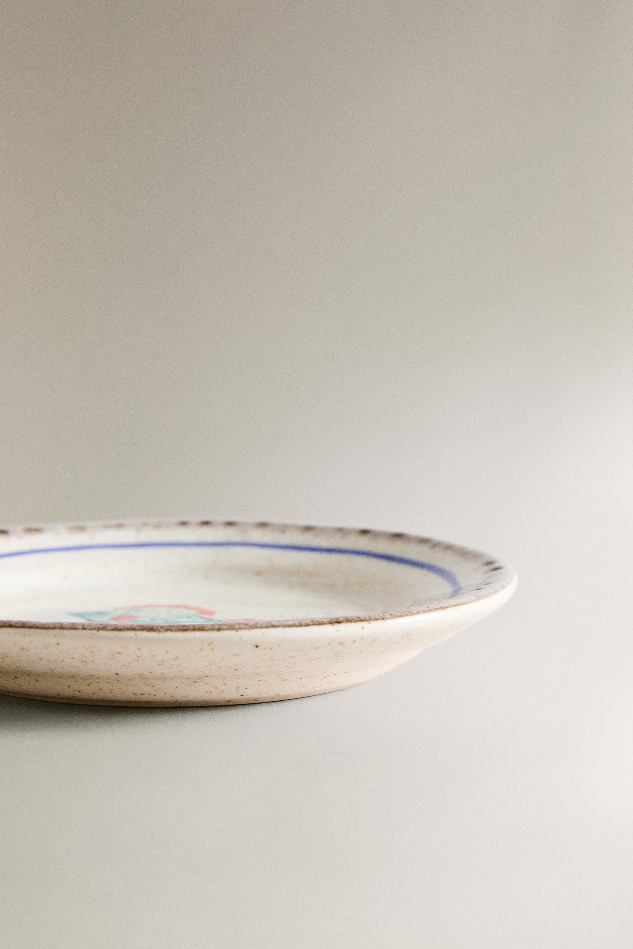 STONEWARE FISH SIDE PLATE